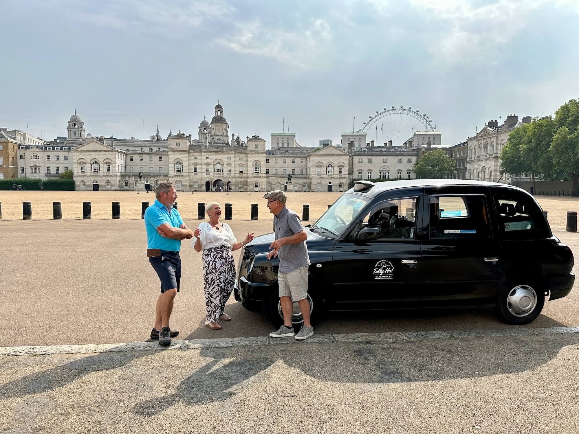 Royal London and the Guard on a private London taxi tour
